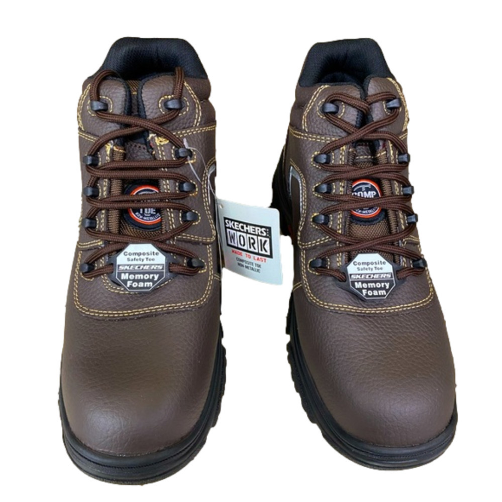 Sketchers Safety Work Composite Toe Boots‎ Brown Men’s Size 10